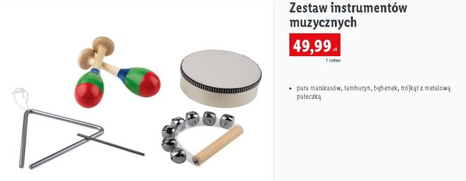 Zestaw instrumentów muzycznych w cenie 49,99 zł