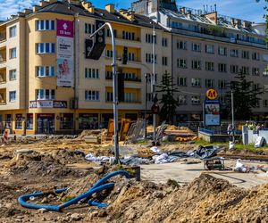Tramwaj na Rakowieckiej w budowie