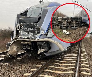 Zderzenie pociągu z ciężarówką. Skład PKP Intercity się wykoleił!