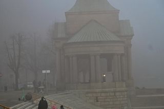 Gęsta mgła Szczecin 