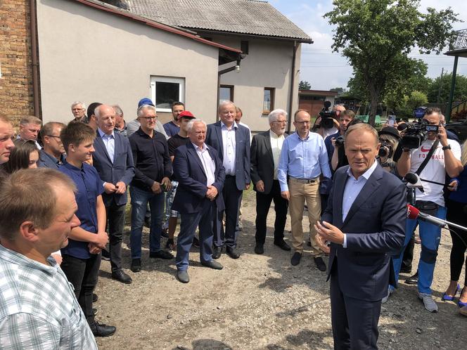 Donald Tusk w Mikołowie przeciwny wywłaszczeniom pod budowę CPK
