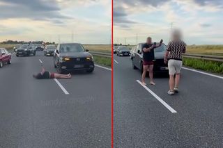 Szalony kierowca grasował na A4! Biega w majtkach, zatrzymuje auta