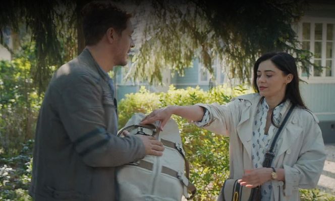 M jak miłość odc. 1880. Iza (Adriana Kalska), Marcin (Mikołaj Roznerski)