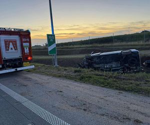 Wypadek na S61 w Konarzycach