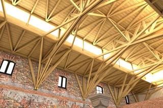 Projekt rewitalizacji zabytkowej obory przy Zamku Sarny, woj. dolnośląskie