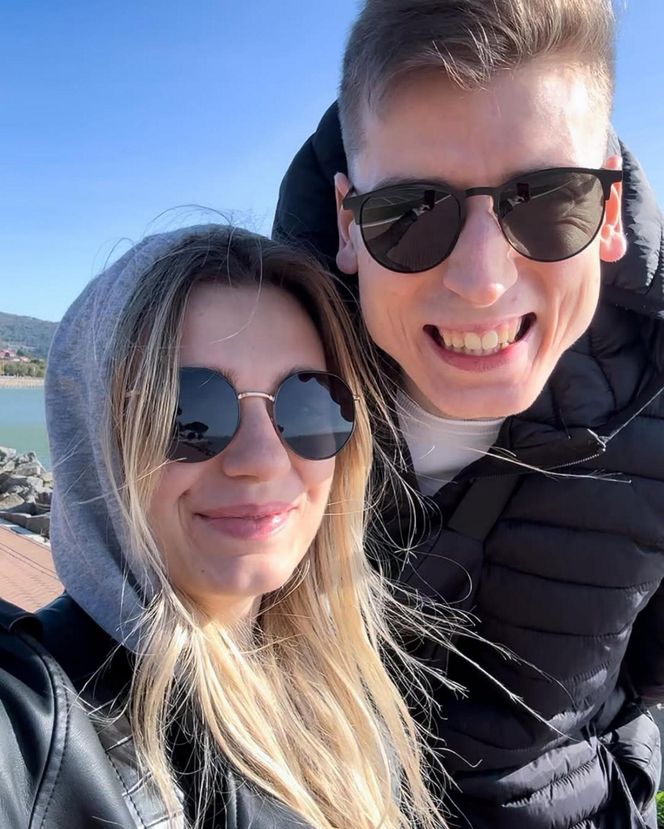 Kamil Semeniuk z żoną Katarzyną