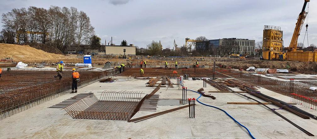 Budowa Fabryki Wody w Szczecinie - marzec 2020