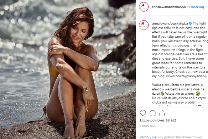 Ania Lewandowska w bikini o walce z cellulitem