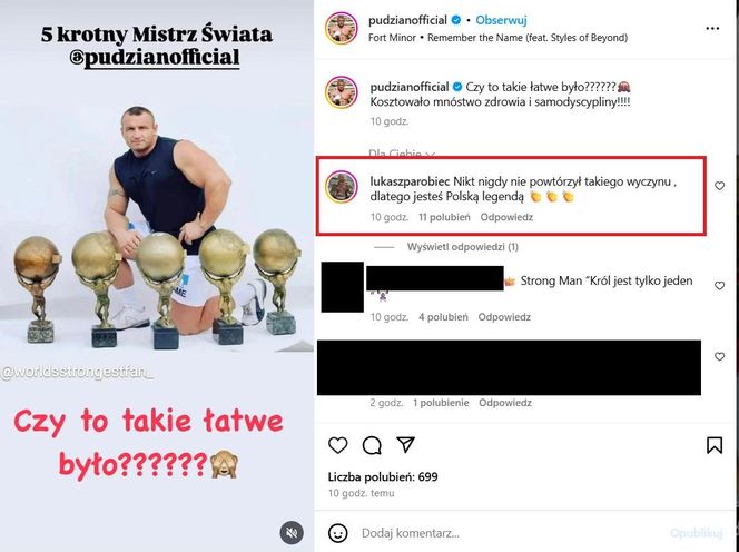 Mariusz Pudzianowski Instagram
