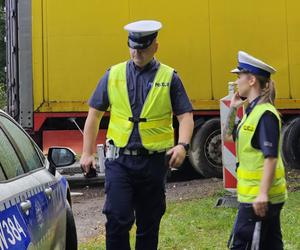 Wypadek w pobliżu Konotopu  - autobus z tirem 