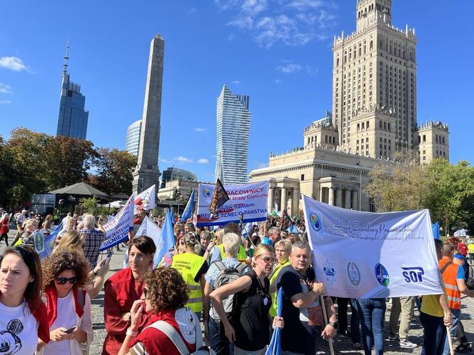 Marsz budżetówki w Warszawie