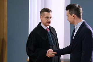 M jak miłość odc. 1874. Jakub Karski (Krzysztof Kwiatkowski), Piotrek (Marcin Mroczek)