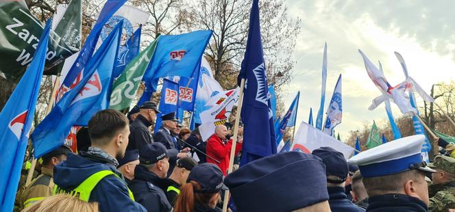 Protest służb mundurowych w Warszawie 