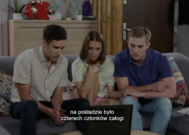 Pierwsza miłość. Filip (Dominik Smaruj), Biały (Igor Paszczyk), Anka (Anna Pentz)