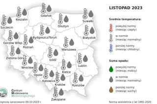Prognoza IMGW na listopad 2023 r.