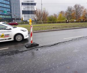 Most Pomorski do zamknięcia? Osunęła się droga, nawierzchnia pękła wzdłuż