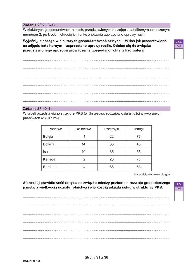 Matura rozszerzona geografia 2024 - ARKUSZE CKE