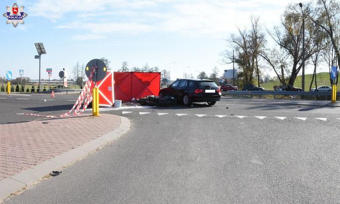 Śmiertelny wypadek pod Białą Podlaską. Motocyklista uderzył w BMW