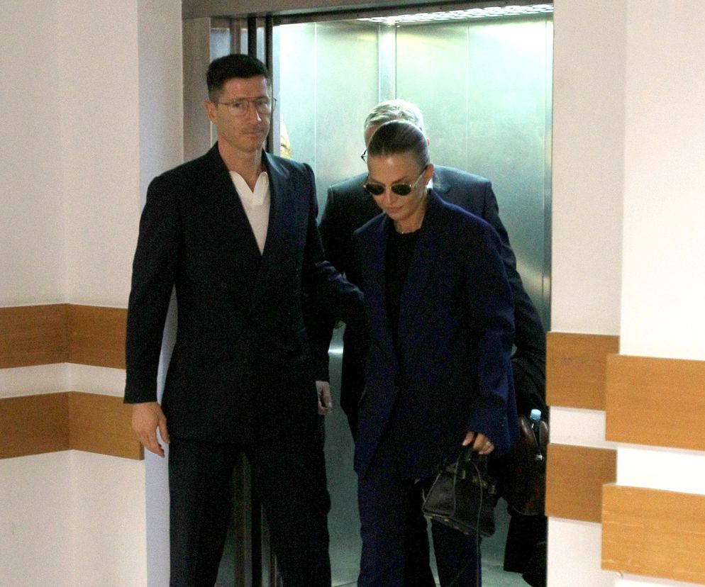 Anna Lewandowska w sądzie. Towarzyszył jej mąż