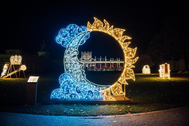 Królewski Ogród Światła - zdjęcia iluminacji w warszawskim Pałacu Wilanów