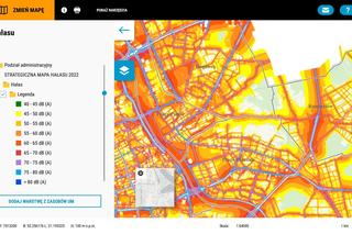 Mapa hałasu w Warszawie