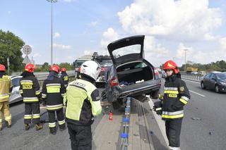 Wypadek Na S8, wjechał na barierki