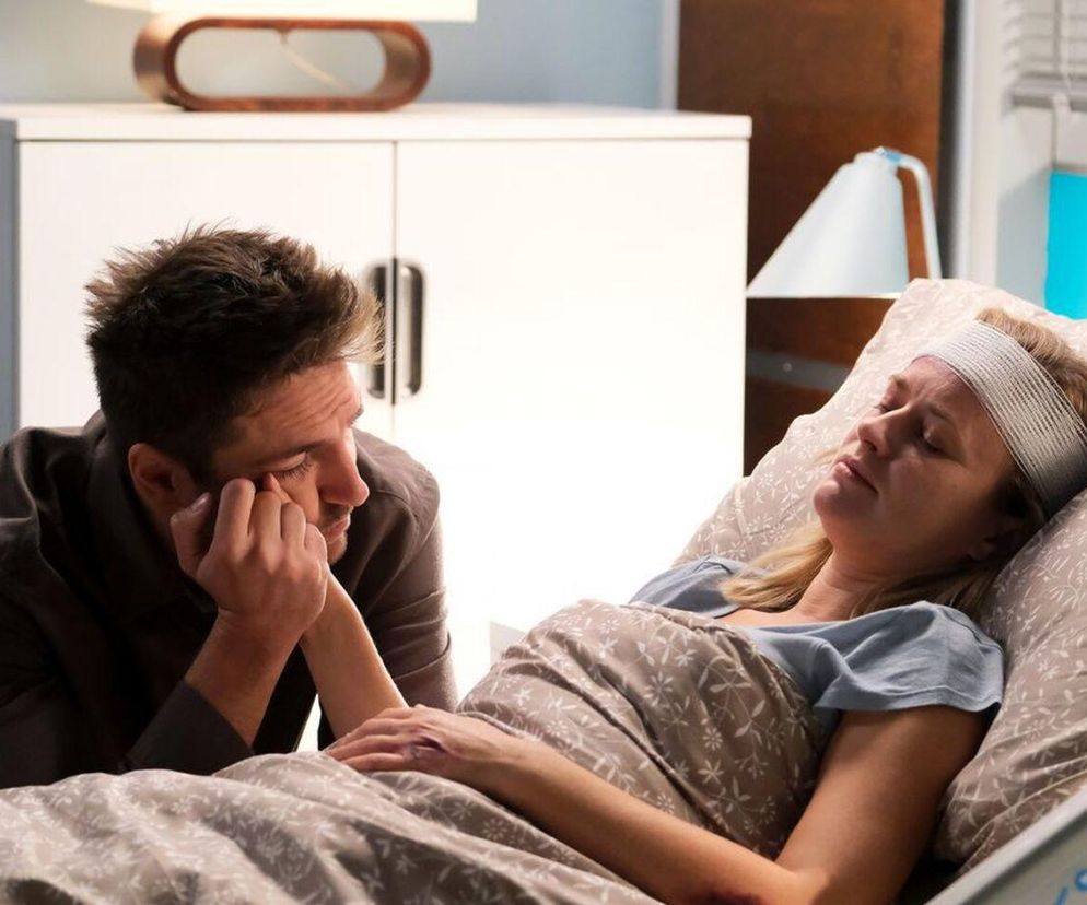 M jak miłość odc. 1849. Julia (Marta Chodorowska), Dima (Michaił Pszeniczny)