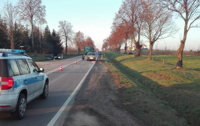 Dobrzyniewo Duże. Wypadek na DK 65. Zderzenie osobówek. 3 osoby ranne