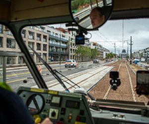 Przejazd tramwaju pomiarowego do Miasteczka Wilanów