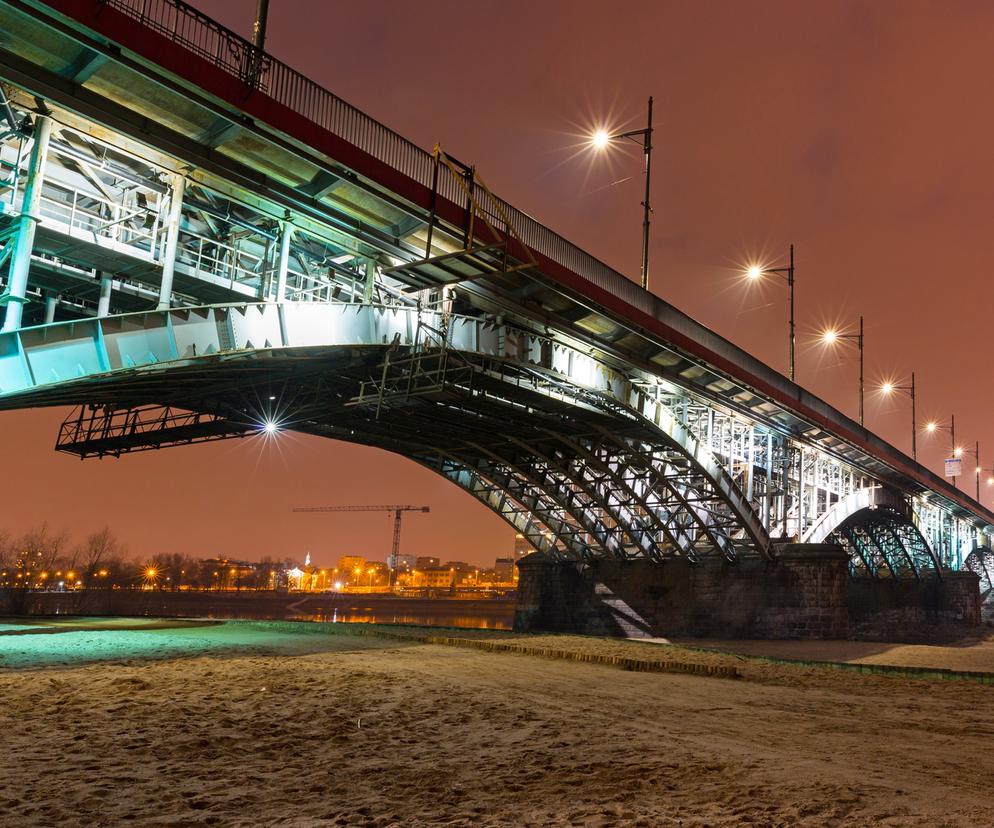 Most Poniatowskiego nocą - zdjęcie ilustracyjne
