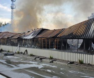 Pożar hali w Siemianowicach Śląskich