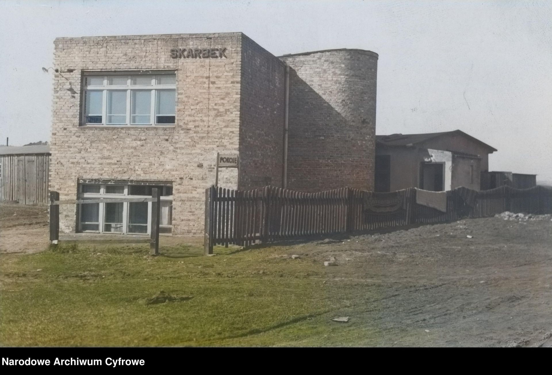 Gdynia - willa Skarbek (pokolorowane zdjęcie archiwalne)