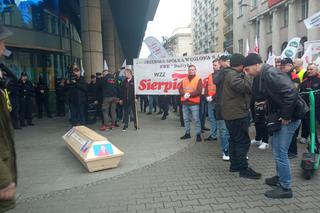 Protest górników w Warszawie