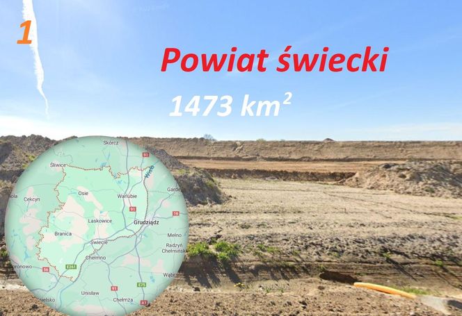 Te powiaty mają dużo większą powierzchnię niż stolica Polski 