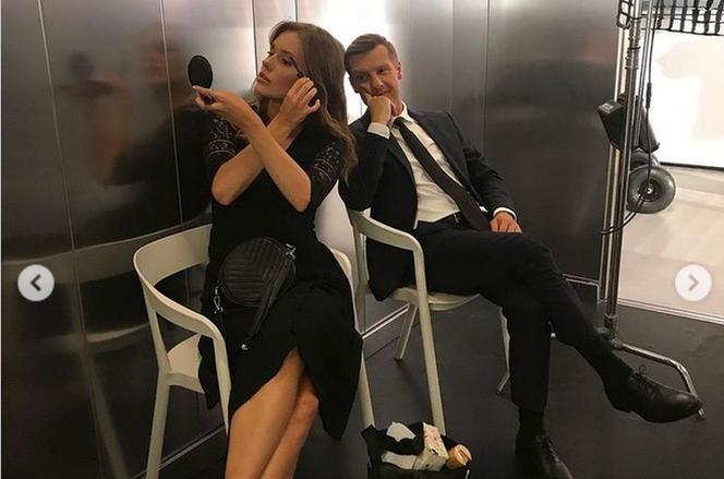 Dominika Kachlik (Franka) i Rafał Mroczek (Paweł) na planie "M jak miłość"
