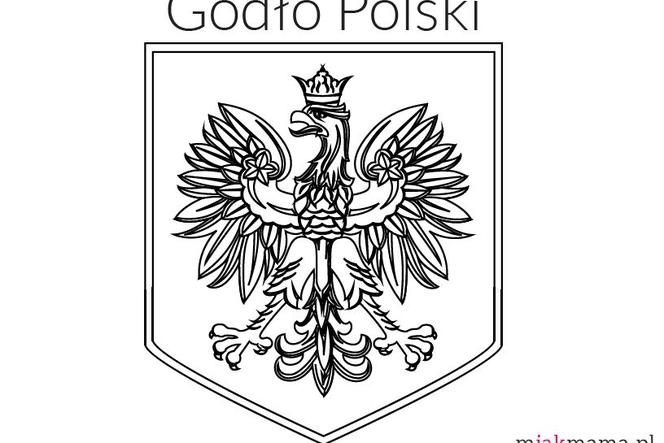Godło Polski kolorowanka