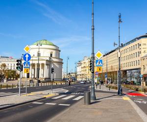Plac Trzech Krzyży w Warszawie po modernizacji, listopad 2023