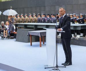 Andrzej Duda na Obchodach 80. rocznicy wybuchu Powstania Warszawskiego