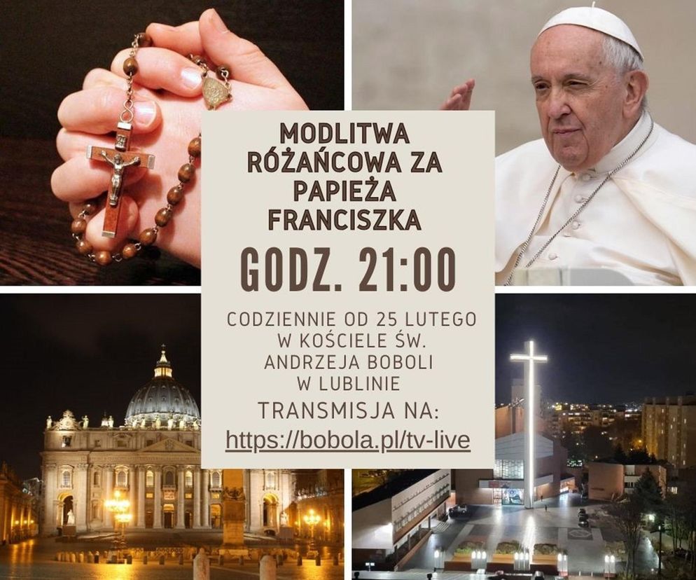 Lublin - modlitwa za Ojca Świętego w parafii pw. św. Andrzeja Boboli