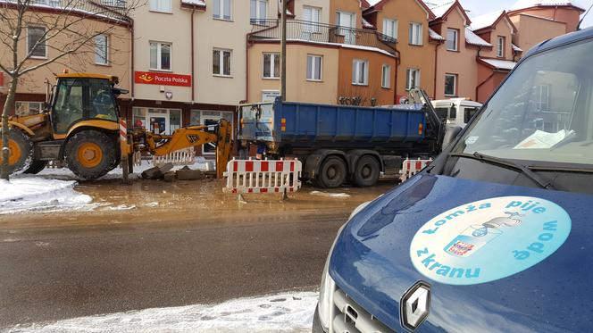 Dwie awarie wodociągowe w Łomży