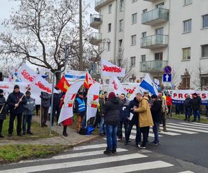 Protest pracowników wodociągowych w Poznaniu