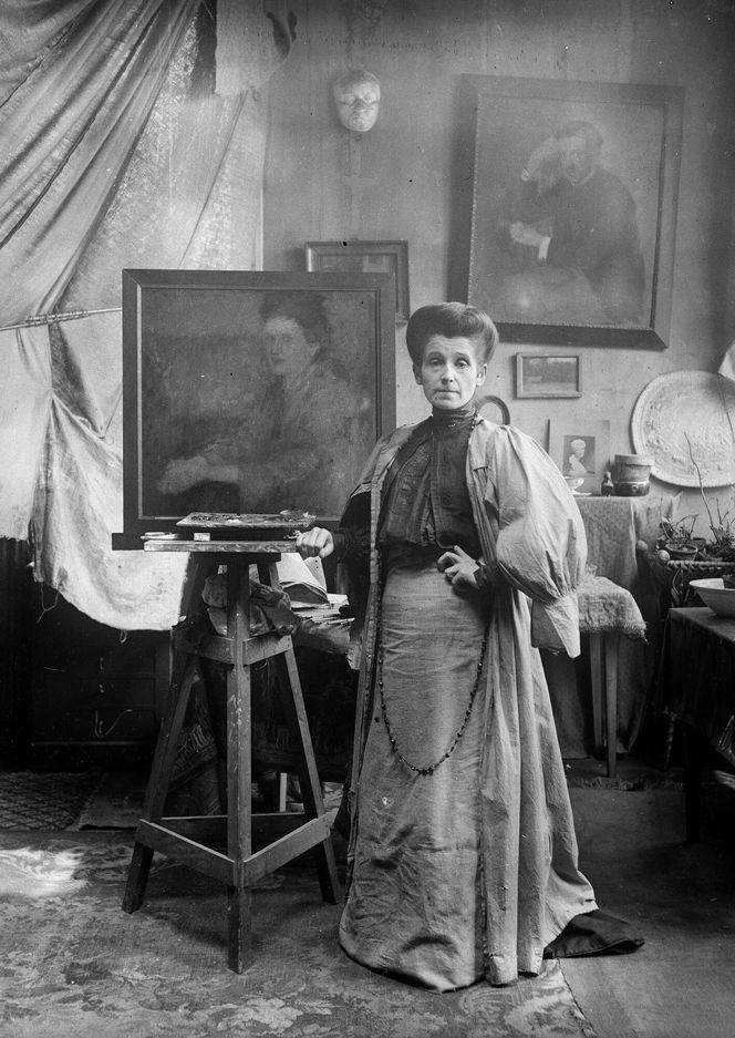 Olga Boznańska w pracowni (1865-1940)