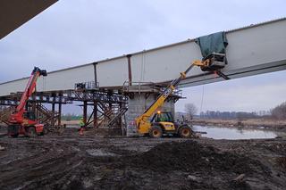 Budowa mostu w Sandomierzu. Marzec 2024