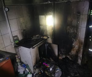 Pożar domu w Rudzie