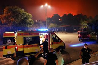 Wielkie pożary w Grecji. Płomienie pod Atenami