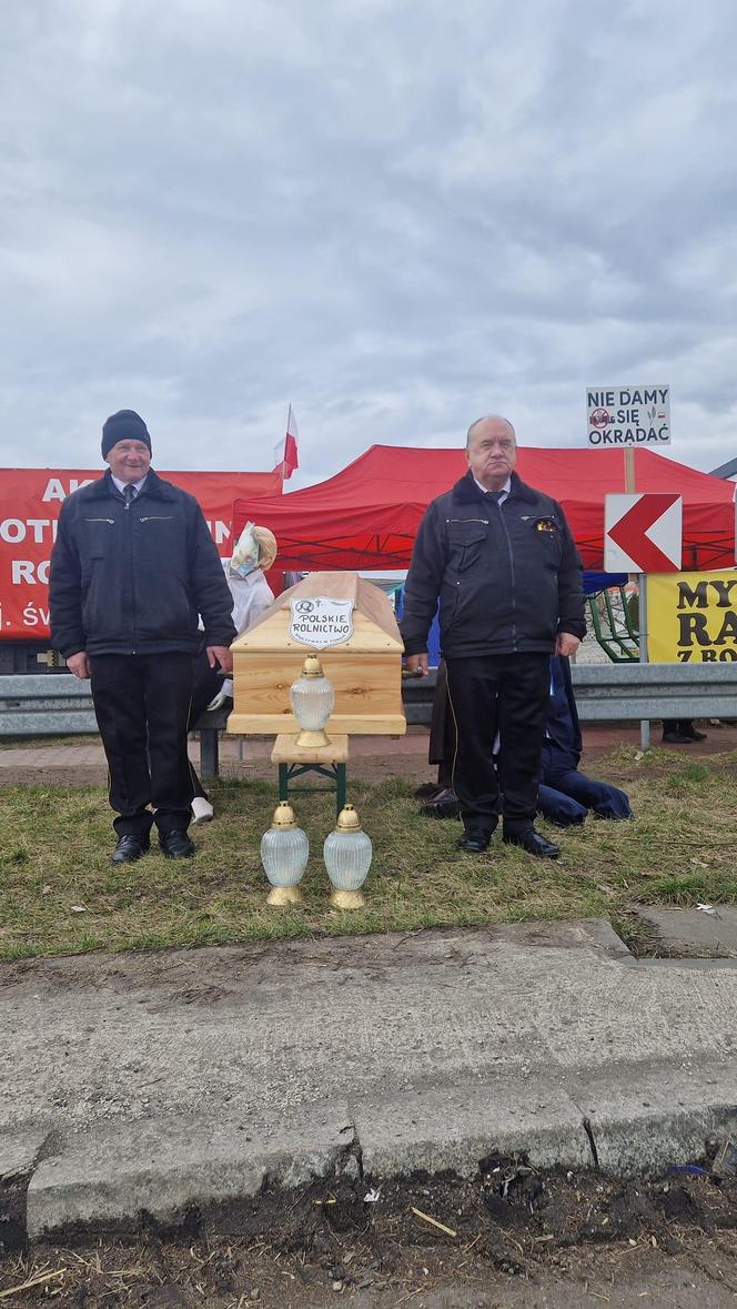 Protest rolników w zielonym miasteczku w Nagłowicach