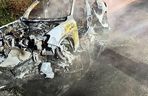 Spłonęło maserati. Nocny pożar w Lipnie koło Leszna