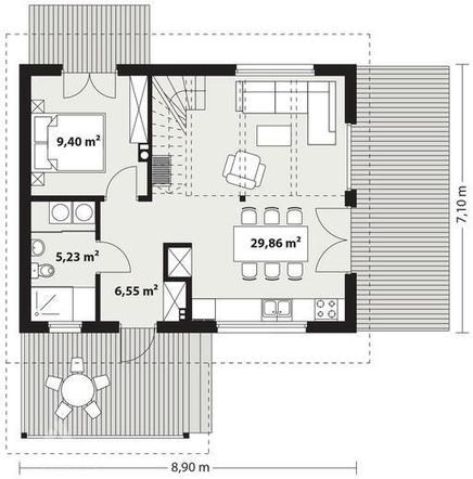 Dom do 70m2 bez pozwolenia - zdjęcia. Zobacz najlepsze projekty z kolekcji Muratora