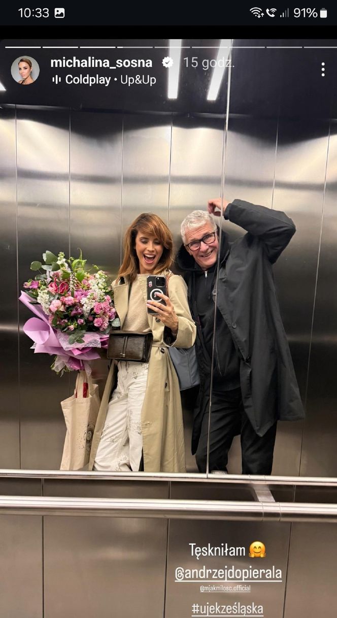 M jak miłość. Kama (Michalina Sosna), stryj Erwin (Andrzej Dopierała) na planie