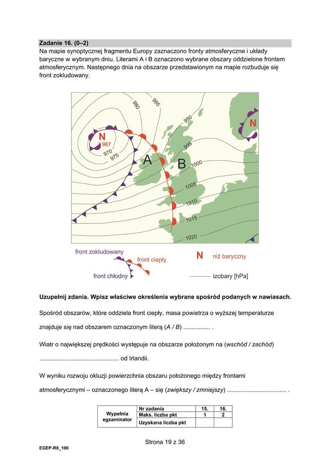 Matura 2024: geografia rozszerzona. ARKUSZ FORMUŁA 2015